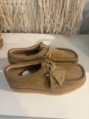 Clarks Men's Suede Loafers in Light Brown